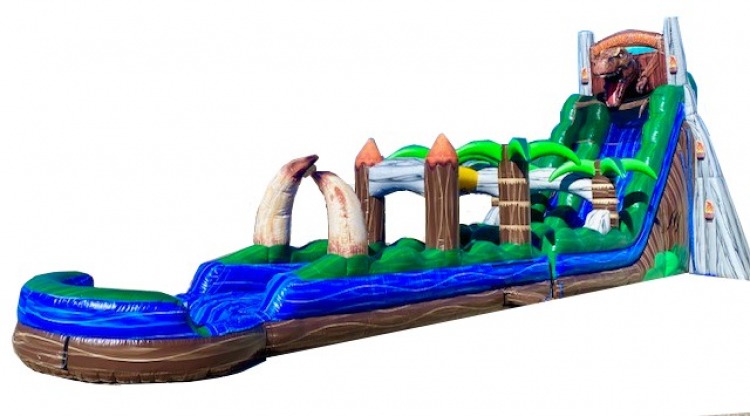 24ft Jurassic Rush Water Slide w/ Slip n Slide